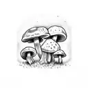 mushrooms lighter tattoo design idea