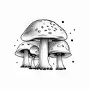 mushrooms lighter tattoo design idea