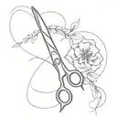 scissors tattoo design idea