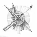 quixote windmills tattoo design idea