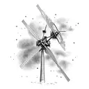 quixote windmills tattoo design idea