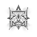 a black band, with a triangle point in the middle, each point has a crown to represent the Poet, King, and Warrior tattoo design idea