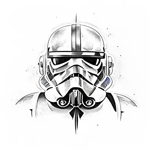 star wars tattoo on the shoulder that has  captain rex helmet, and the symbol of the republic decaing, on the shoulder tattoo design idea