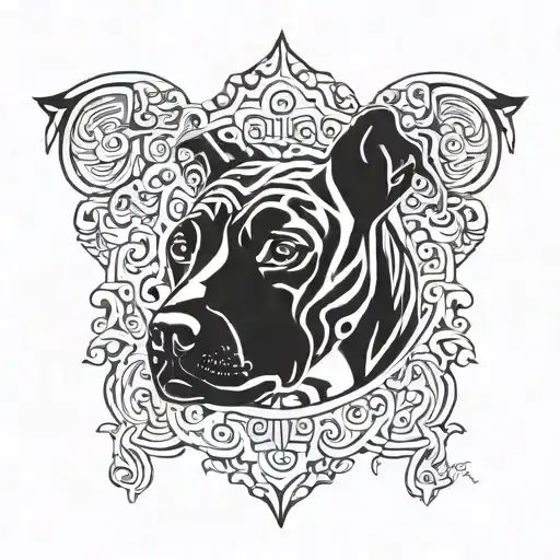 Staffordshire Bull Terrier  tattoo design idea