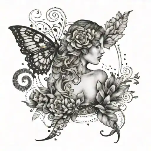 matriarchy, defiance and intelectualism tattoo design idea