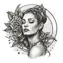 matriarchy, defiance and intelectualism tattoo design idea