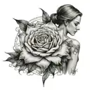 feminin defiance and intelectualism tattoo design idea