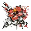 hibiscus flowers tattoo design idea