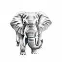 Elephant tattoo design idea