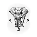 Elephant tattoo design idea