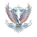 flying eagle  tattoo design idea