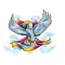 flying eagle  tattoo design idea