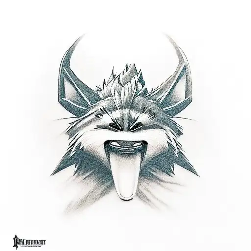 Realistic bandicoot with Jorts and a mullet tattoo design idea