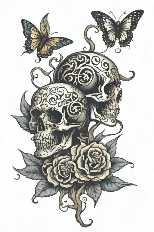 2 lost souls tattoo design idea