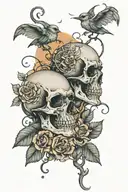 2 lost souls tattoo design idea