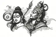 shiva, krishna, travel, music notes tattoo design idea