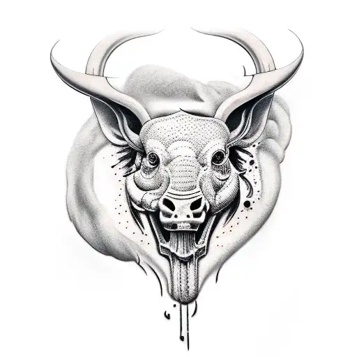 butcher knife tattoo design idea