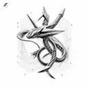 shiny mega rayquaza  tattoo design idea