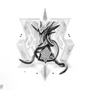 shiny mega rayquaza  tattoo design idea