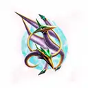 Shiny mega rayquaza  tattoo design idea