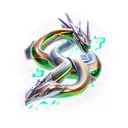 Shiny mega rayquaza  tattoo design idea