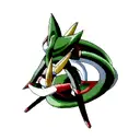 Shiny mega rayquaza like shen long tattoo design idea