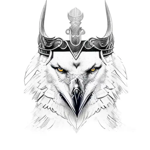 Odin with ravens tattoo design idea