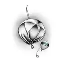 birthday balloon tattoo design idea