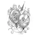 birthday balloon tattoo design idea