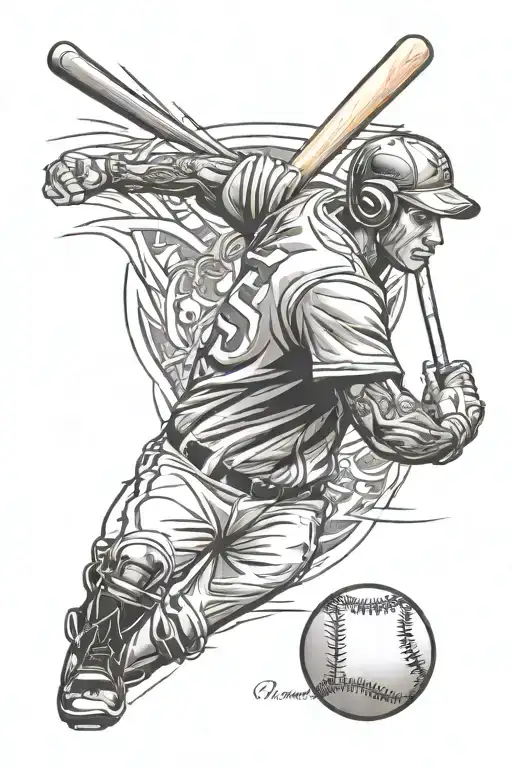 baseball seams tattoo design idea