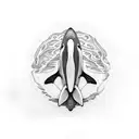 Orca in the ocean tattoo design idea