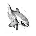 Orca in the ocean tattoo design idea