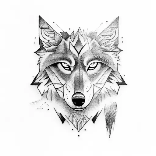 Create a tattoo design that combines elements of electrical engineering with a fierce wolf motif and virgo tattoo design idea