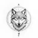 Design a tattoo featuring your zodiac sign (virg) and date of birth in a dotwork style, with a wolf as a central element tattoo design idea