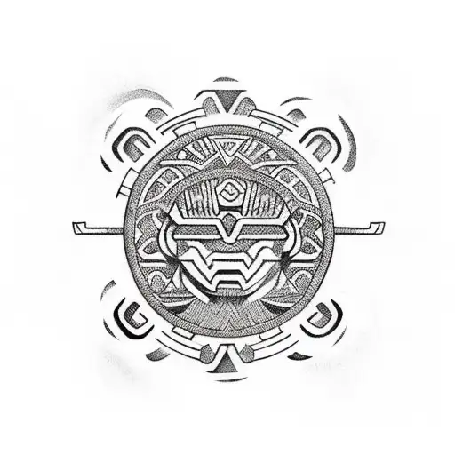 tribal Aztec ocean  tattoo design idea