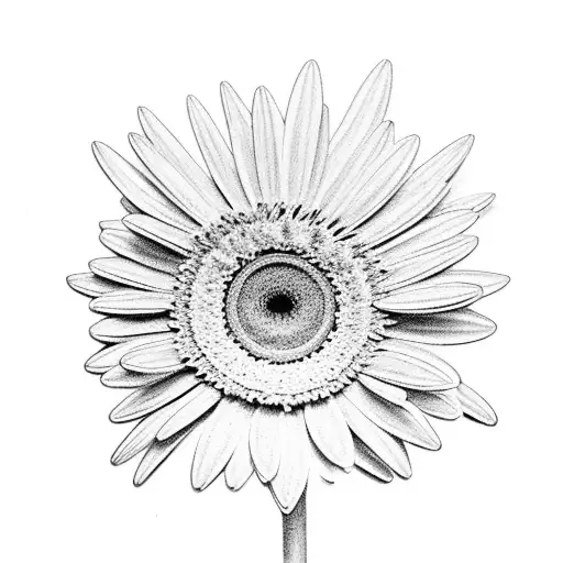 lavender and gerbera daisies intertwined tattoo design idea