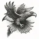 eagle flying tattoo design idea