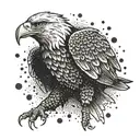 eagle flying tattoo design idea
