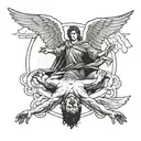 angel falling Icarus tattoo design idea