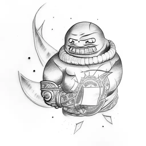 majin buu tattoo design idea