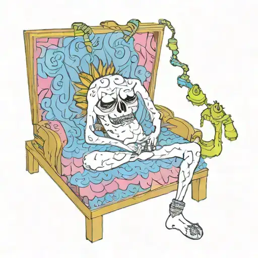 Tired and lsd dmt tattoo design idea