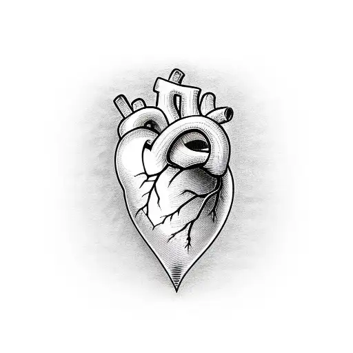 heart with ribbon tattoo drawings
