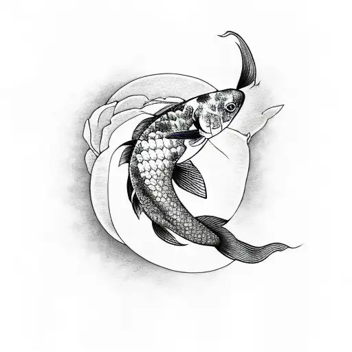 Aliens Tattoo - Koi Fish Tattoo represents Strength