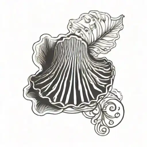Camino de Santiago scallop shell tattoo design idea