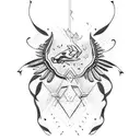 Puma, Spread Wings, Symbols, Native South American Style tattoo design idea