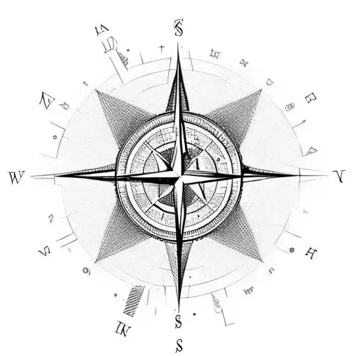 world with compass tattoo design idea