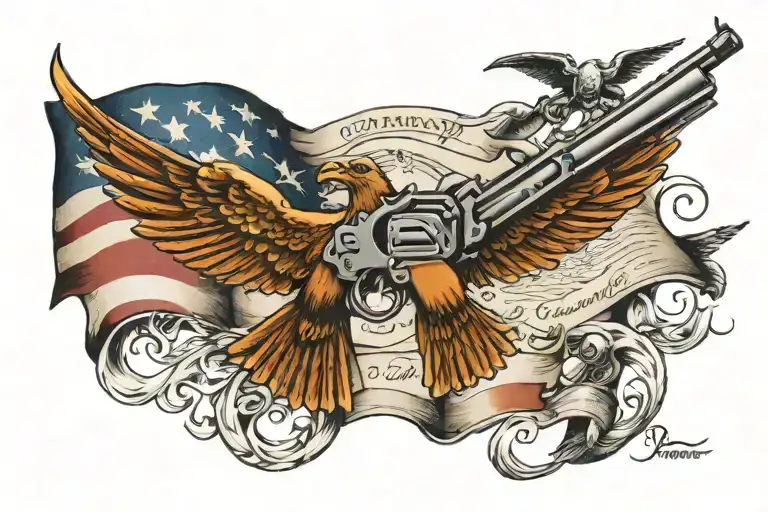 constitution 2nd amendment tattoo design idea