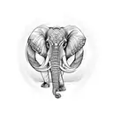 water angel mandala elephant tattoo design idea