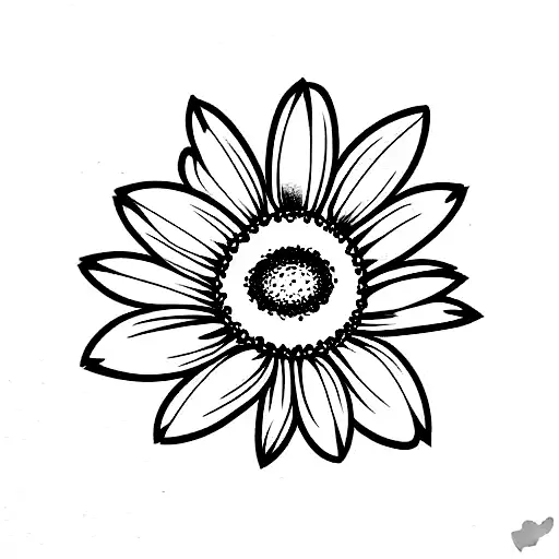  daisy and bass guitar tattoo design idea