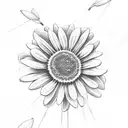 deezy daisy tattoo design idea